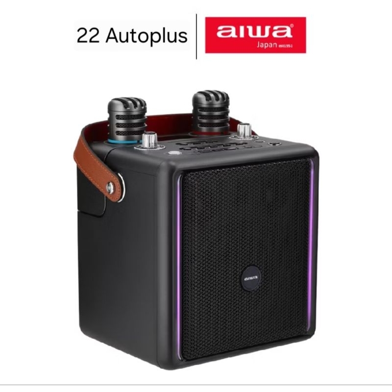 AIWA AW-B400K Karaoke Bluetooth Speaker 
ลำโพงบลูทูธพกพาคาราโอเกะ ( แถมไมค์ 2 ตัว )