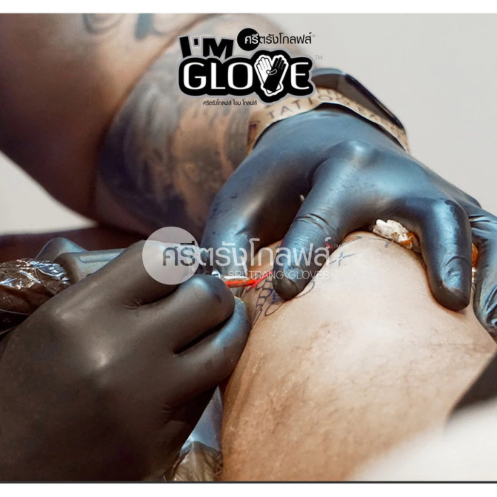 ศรีตรังโกลฟส์ - I'M GLOVE BLACK  (กล่องสีดำ) [1 กล่อง/100ชิ้น] ถุงมือยางสังเคราะห์ แบบไม่มีแป้ง - รูปที่ 4
