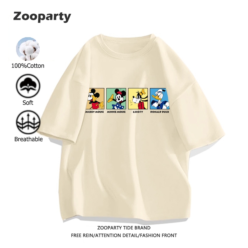 oversize เสื้อยืด Mickey Mouse 100% cotton 2025สินค้าใหม่! ผ้าฝ้ายนุ่ม ใส่สบาย （ส่งเร็ว จัดส่งจากไทย）