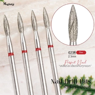 MAJIKKU หัวเจียรเล็บไดมอนด์ สไตล์รัสเซีย เคลียหน้าเล็บ Nail Drill Bits หัวเจียรหนังรัสเซีย เคลียหนัง