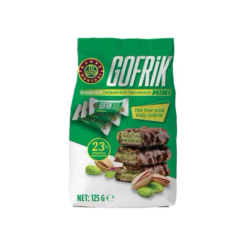 Kahve Dunyasi Gofrik ช็อกโกแลตนมผสมพิสตาชิโอ 125 g