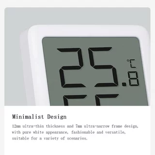 Miaomiaoce เครื่องวัดอุณหภูมิและความชื้น เซนเซอร์ความแม่นยําสูง จอLCD Thermometer & Hydrometer แสดงผลเวลาและวันที่