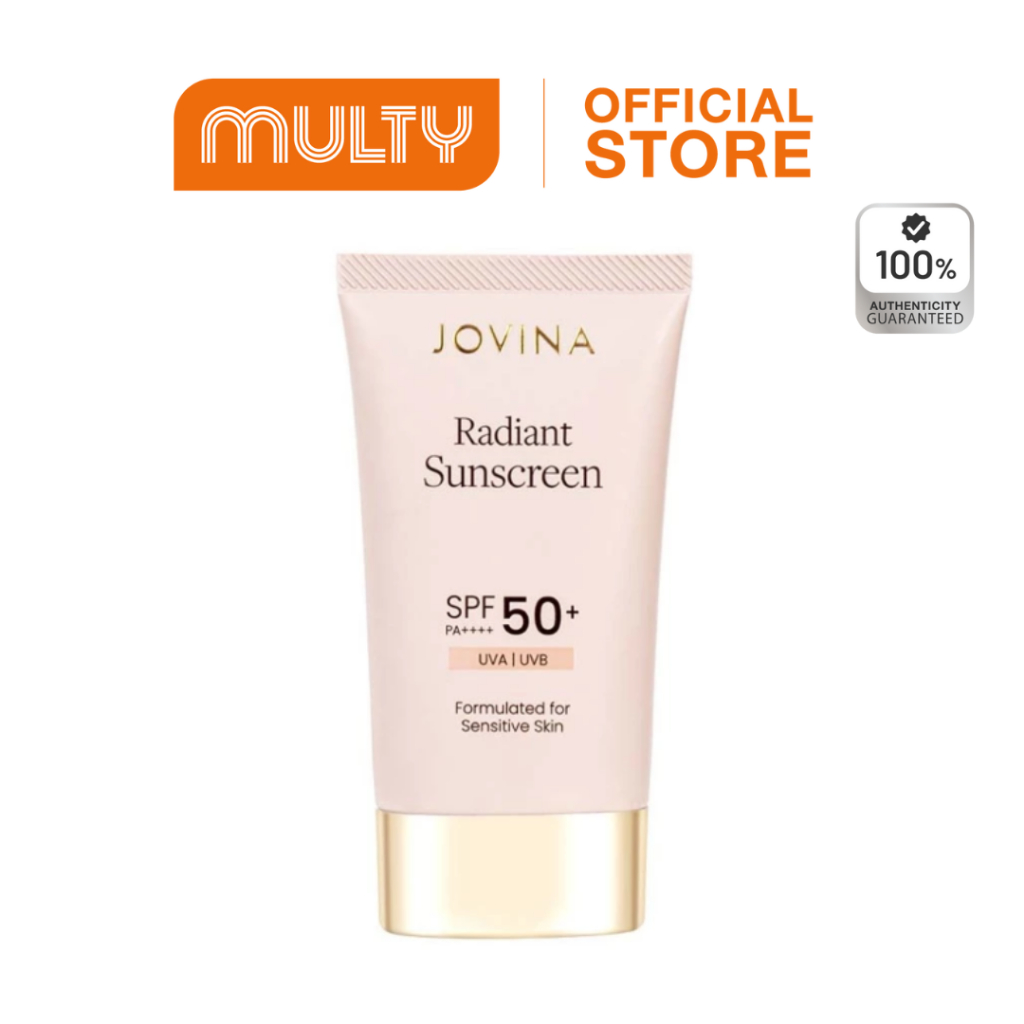 Jovina Radiant Sunscreen Spf50+ pa++++ 30 g.กันแดดกป้องผิวจากแสดแดดและฝุ่น PM2.5