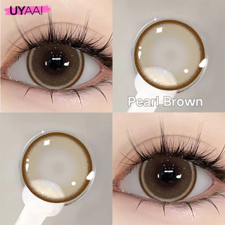 【0.00~4.00】UYAAI คู่คอนแทคเลนส์สี มีค่าสายตา Pearl รายเดือน ชุดคอนแทคเลนส์ รายเดือน 14.0-14.5mm