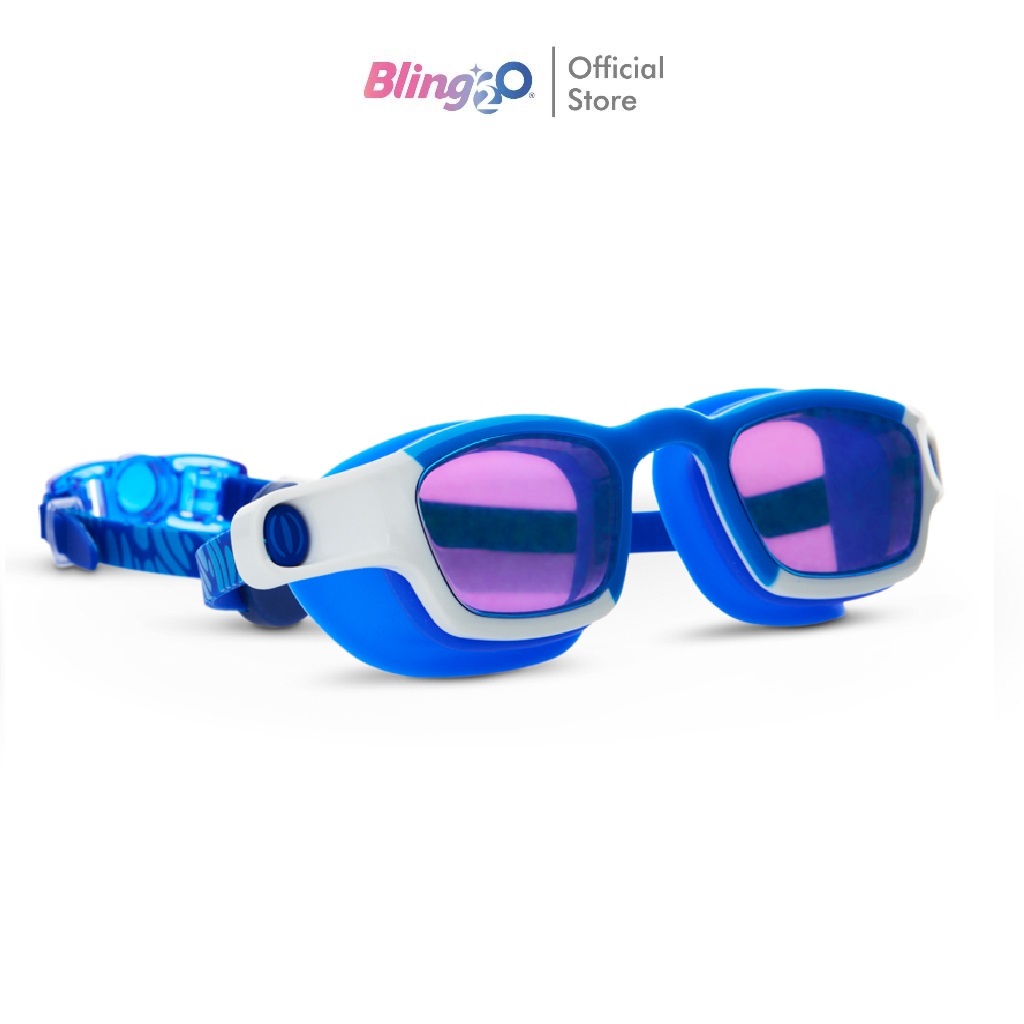 BLING2O แว่นตาว่ายน้ำเด็กผู้ชาย ยอดฮิตจากอเมริกา SHORTFIN-OCEANICBLUE สำหรับเด็ก 5 ขวบขึ้นไป แว่นว่ายน้ำแฟชั่น ใส่สบาย