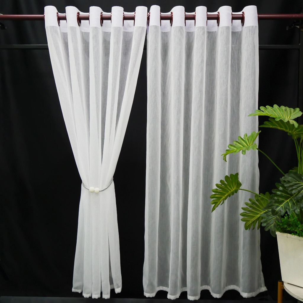 แนะนำ ผ้าม่าน ผ้าม่านสีขาว แนวมินิมอล ผ้าม่านโปร่งสำหรับทำม่าน 2 ชั้น สำหรับหน้าต่าง พร้อมจัดส่ง ราคาพิเศษ มีเก็บเงินปลายทาง