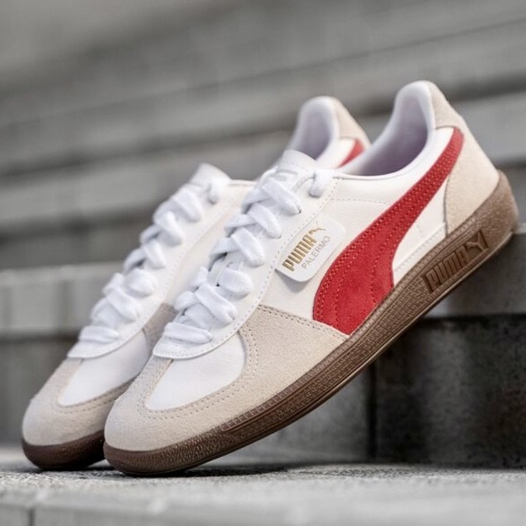 รองเท้า Puma Palermo Lth ของแท้ รองเท้าลำลองสำหรับผู้ชายและผู้หญิง รองเท้ากีฬา