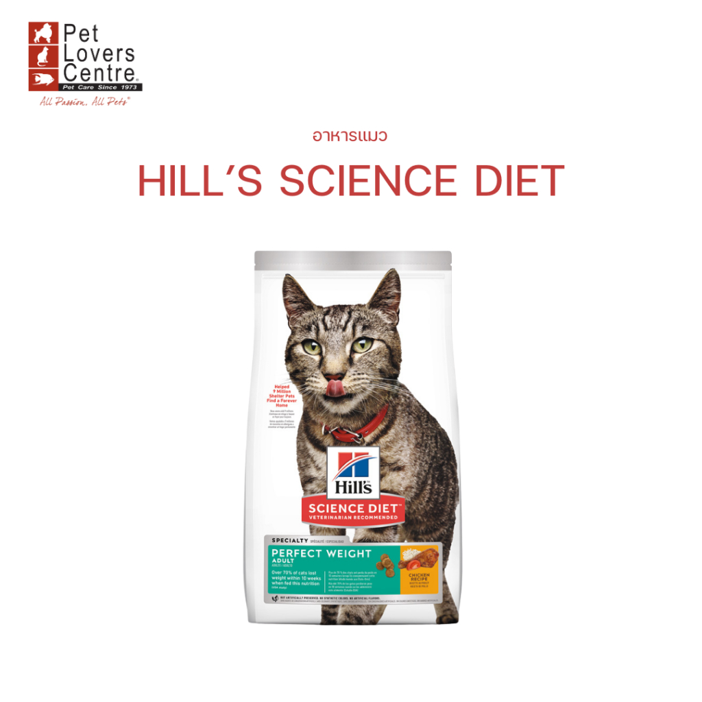 อาหารแมว Hill’s SCIENCE DIET สูตร ADULT PERFECT WEIGHT 3lbs.