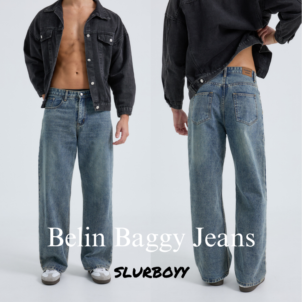 SLURBOYY Berlin Baggy Jeans กางเกงยีนส์ทรงขากระบอกใหญ่ (P0054)