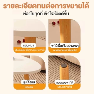 JJM โต๊ะกลาง โต๊ะกาแฟ 120/100/80CM สไตล์เรียบง่าย รับน้ำหนักได้100กก ชั้นเก็บของสองชั้น วางข้างโซฟา