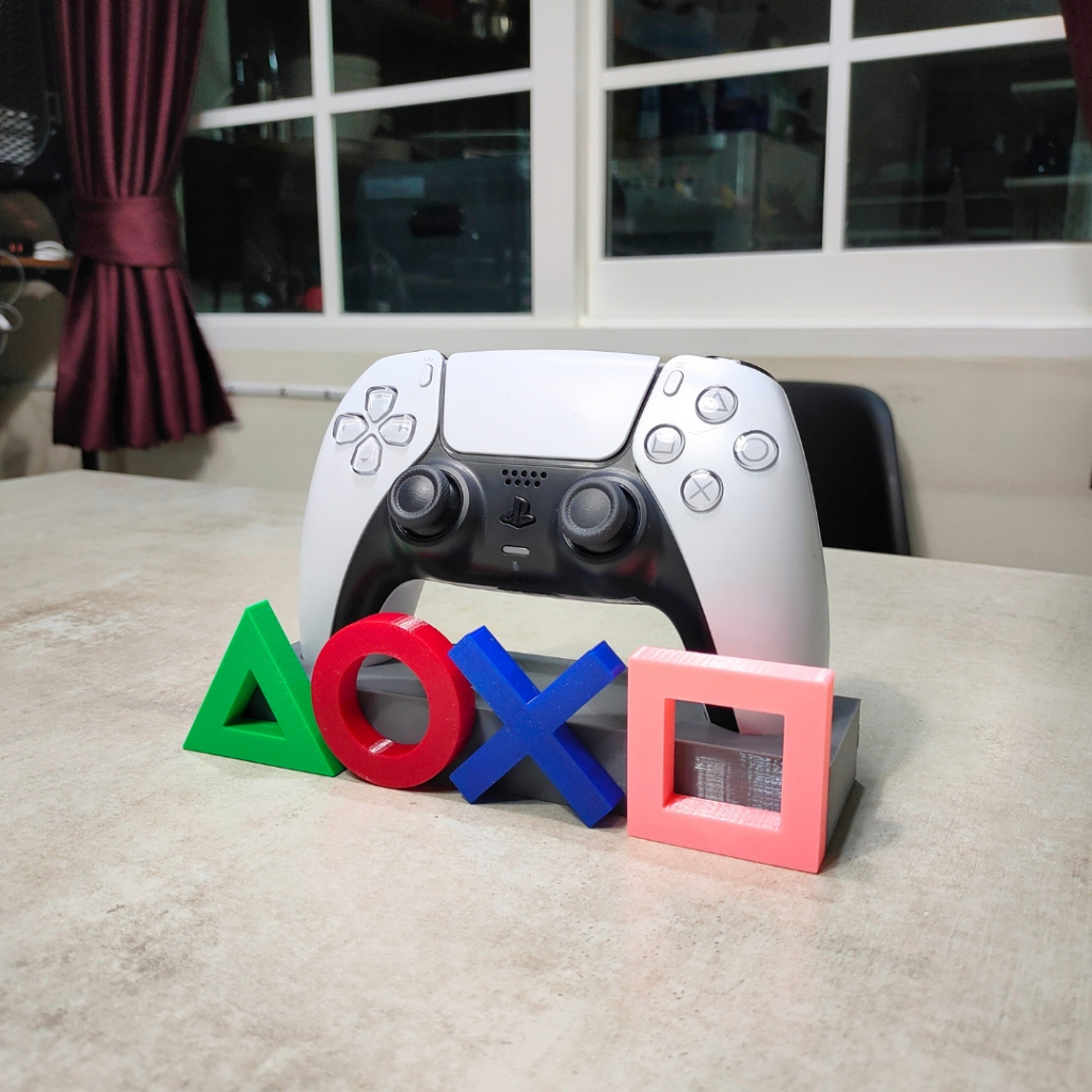 [3D Print] PS5 Controller Stand PlayStation Symbol Color ที่วางจอย PS5 ลายสัญลักษณ์ PlayStation (△○✕☐)