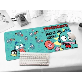 HANGYODON แผ่นรอง คีย์บอร์ด รองคีย์บอร์ด keyboard ลาย ปลาฮังโยดอน ขนาด 30 x 70 cm แผ่นหนานุ่ม มียางกันลื่น ด้านใต้ งานส