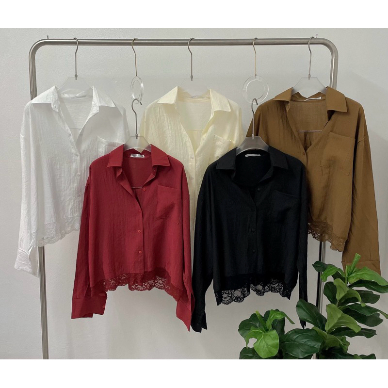 เชิ้ตป้าย PRM by Nok Bkk ผ้าคอตต้อนใส่โอเวอร์ไซส์สไตล์เกาหลีสวยแน่นอน