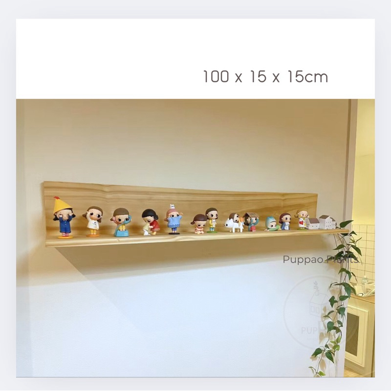 ชั้นไม้ติดผนัง ชั้นไม้สไตล์ญี่ปุ่น PUPPAO  มีให้เลือกหลายขนาด พร้อมส่ง - รูปที่ 5