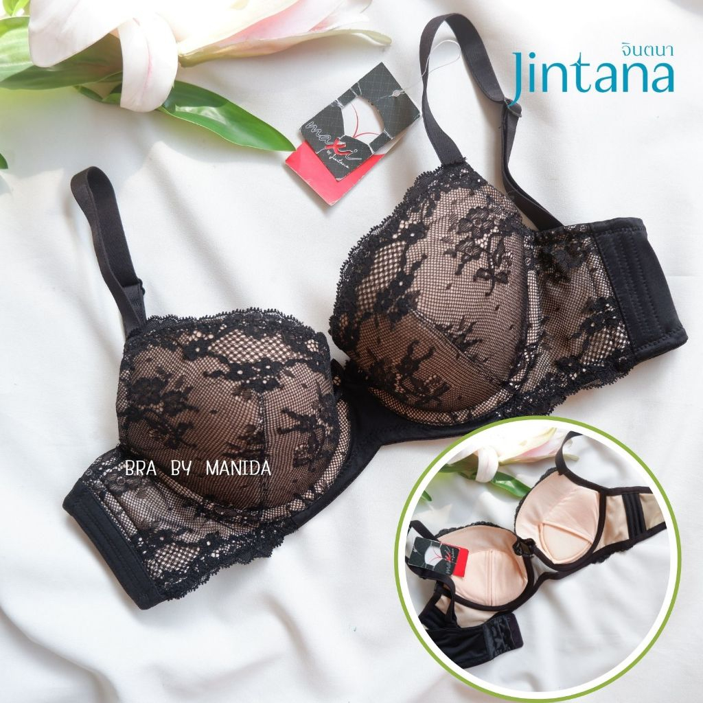 Jintana รุ่น Maxi รหัส JBT603 มีโครง ฟองน้ำบาง มีช่องใส่ฟองน้ำเสริม *** มีฟองน้ำเสริมแถมไปด้วย ***ราคา 890.-