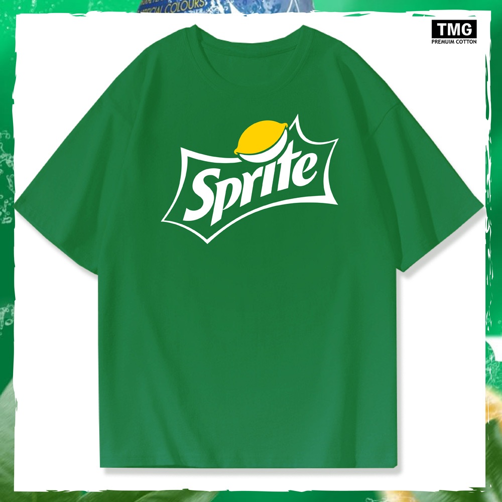 เสื้อยืดคอกลม สกรีนโลโก้ Sprite เนื้อผ้า COTTON100%
