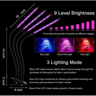 🌞ไฟปลูกต้นไม้ USB LED แบบขาหนีบ สำหรับปลูกต้นไม้ในที่ร่มไร้เเดด กินไฟน้อย เปิด-ปิดอัตโนมัติ ประกัน 1 เดือนค่ะ