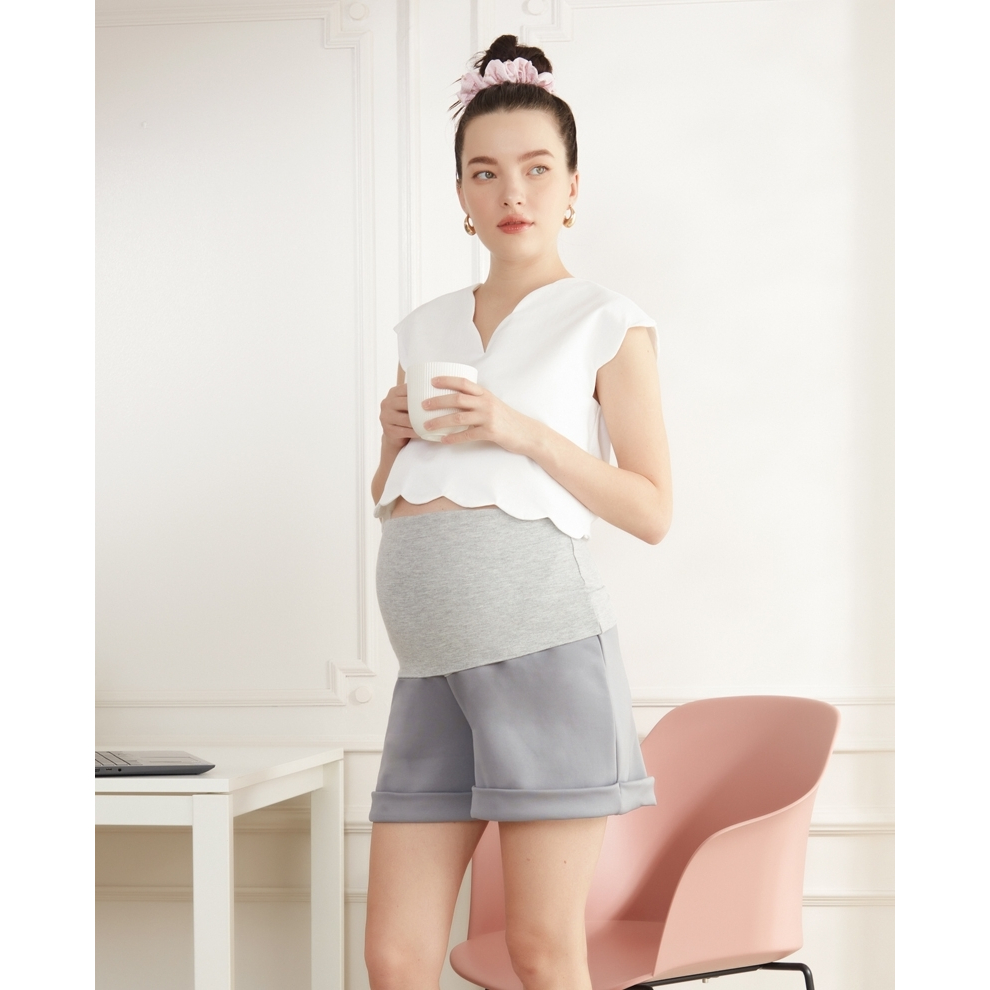 Nitan (นิทาน) กางเกงคนท้องขาสั้น กางเกงพยุงครรภ์ ช่วยลดอาการหน่วงท้อง รุ่น Alun Maternity Supported Shorts