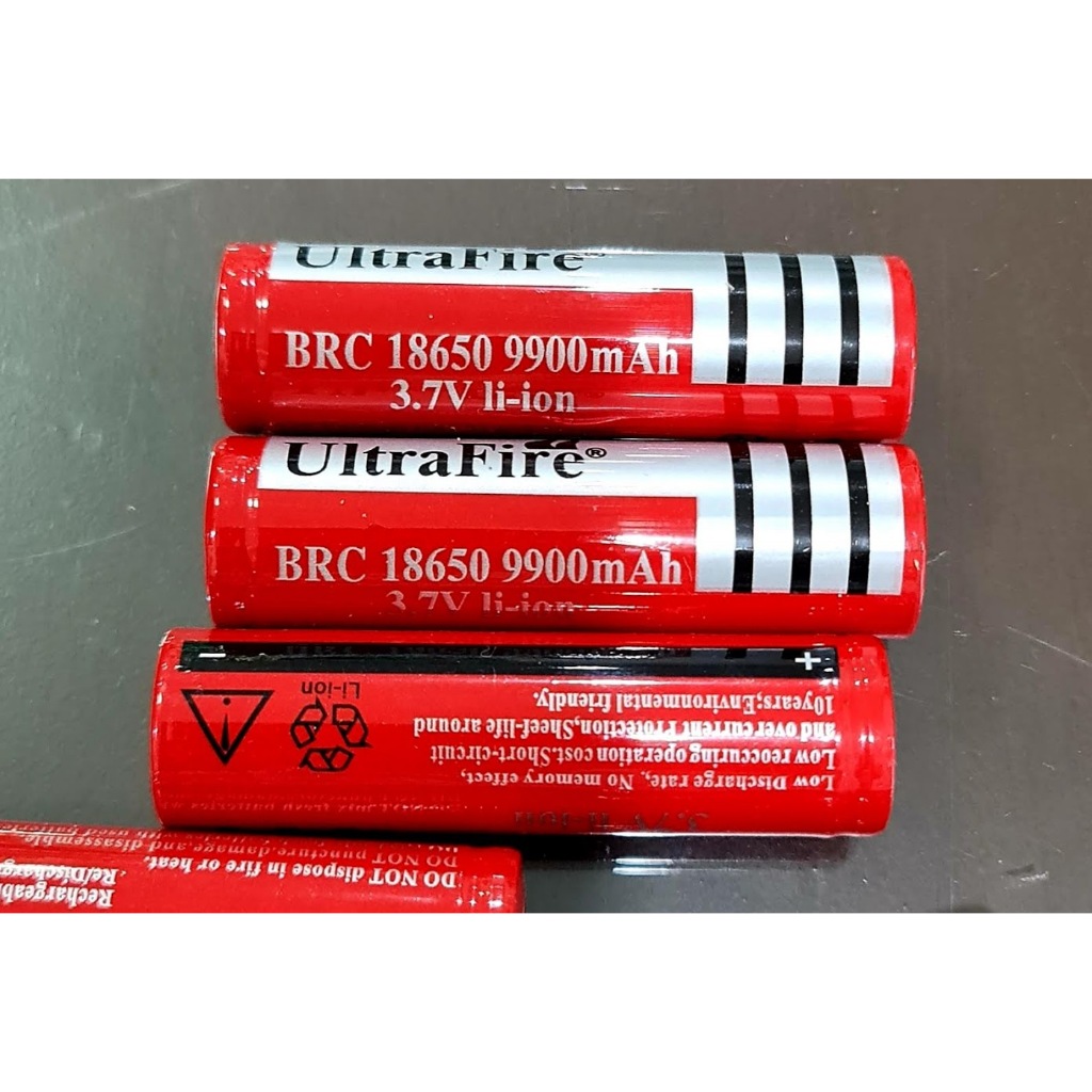 แบตเตอรี่ UltraFire 18650 3.7V ความจุ 9800 mAh