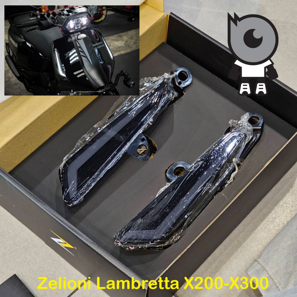 Zelioni ไฟเลี้ยวแต่งสำหรับ Lambretta X300.

<p>“><center></p>
<h4></h4>
<p><p><font color=