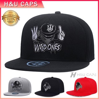 หมวกเบสบอล สไตล์ฮิปฮอป ลายคนสวมหน้ากาก ปักลายตัวอักษร แฟชั่น…