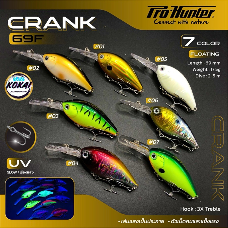 Crank 69F – เหยื่อปลอมตกปลาแบบ Crankbait – โปรปัง