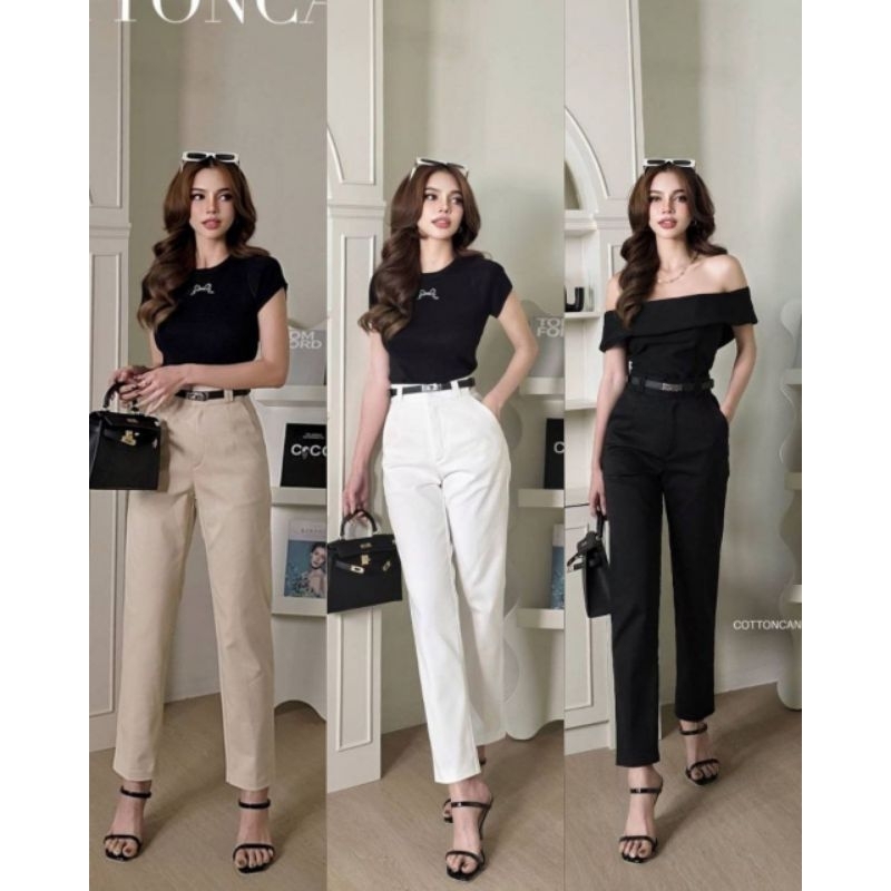 #COTTON CANDY 🍭กางเกงขา 7 ส่วน*รุ่นใหม่ New Valana premium pants