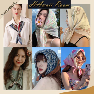 (2) ผ้าพันคอ คลุมไหล่ โพกศรีษะ ขนาด 70*70 cm