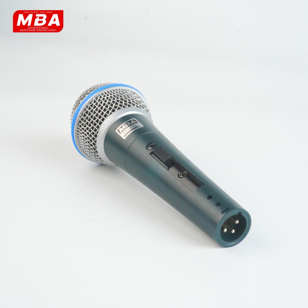 MBASOUNDTHAILAND ไมโครโฟน ไมค์สายเสียงดี MBA รุ่น BETA58S สายยาว 4.10 เมตร Microphone ไมค์ไดนามิก ไมค์ร้องเพลง คาราโอเกะ