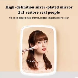 Jordan & Judy กระจกแต่งหน้า LED Makeup Mirror กระจกตั้งโต๊ะ มีไฟ LED พกพาสะดวก พับได้ ความคมชัดสูง