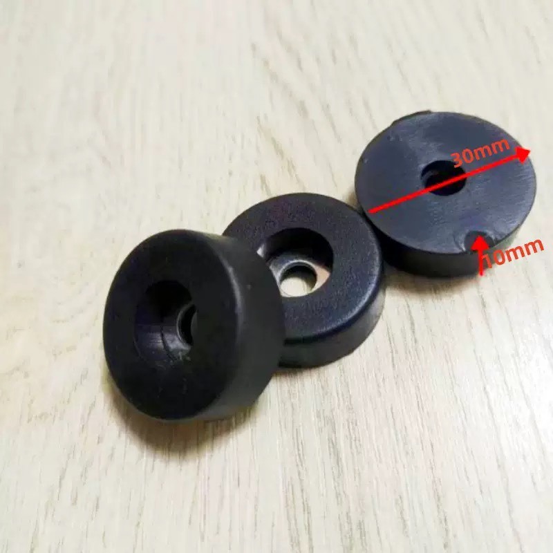 ยางรองตู้ลำโพง 30x10mm (แพ็คจำนวน 4-8 ตัว) ขนาด 30x10mm ยางรองขาโต๊ะ วัสดุยางแข็งพร้อมแหวนเหล็ก แข็งแรงได้มาตรฐาน