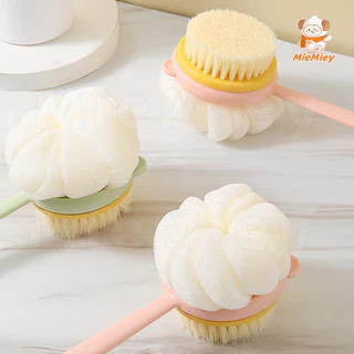 แปรงฟองน้ําขัดหลัง 2in1 ขนแปรงนุ่ม ผ้าขนหนูขัดหลัง ขนแปรงนุ่ม ขัดหนัง แปรงขัดขัดผิว