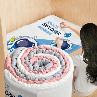 ถุงบีบอัด ถุงบีบอัดสูญญากาศ มีหลายขนาดให้เลือก Vacuum bag พร้อมปั้มลม การปิดผนึกแบบพิเศษ ป้องกันความชื้นและป้องกันเชื้อร