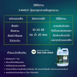 ดูแลพืชให้สมบูรณ์ปุ๋ยธาตุอาหารรวมเข้มข้นด้วย VAMAX (5 ลิตรเเกลลอน) + CABMAX (5 ลิตรเเกลลอน) 1 เเถม 1