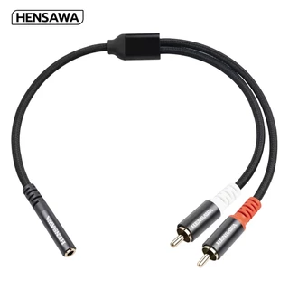 HENSAWA รุ่น AD103 Jack 3.5 mm to 2 RCA Cable Female to Male Audio Cable Aux Splitter for Amplifier TV Home Theater