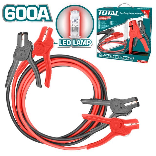 ของแท้100% TOTAL สายพ่วงแบตเตอรี่ 600 แอมป์ รุ่น PBCA16008 / PBCA16008L (รุ่นมีไฟ)