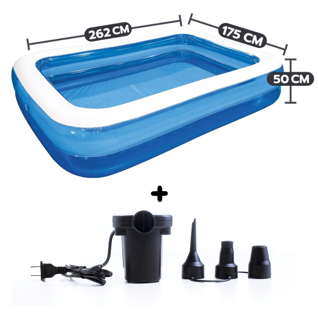 ⭐️Y&YToys Kids⭐พร้อมส่ง สระน้ำเป่าลม  สระว่ายน้ำเด็ก ขนาด2.6เมตร มีหลายสี เล่นได้หลายคน - รูปที่ 4