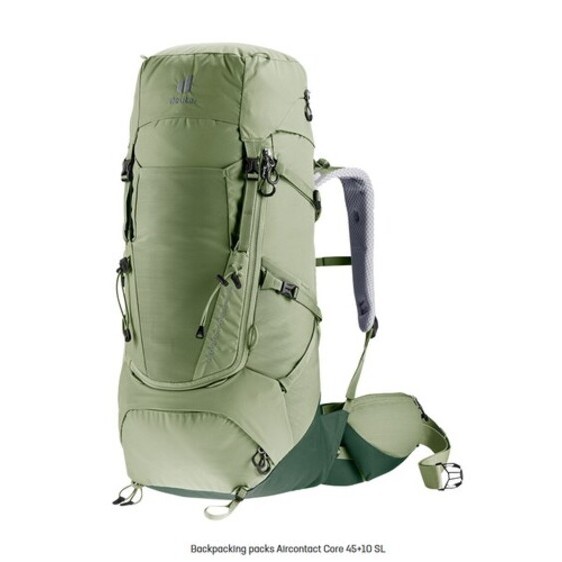 เป้ deuter รุ่น Aircontact Core 45+10SL โลโก้ใหม่ ปี 2025 สีเขียว Grove Ivy , สีเทา - ดำ Graphite Black