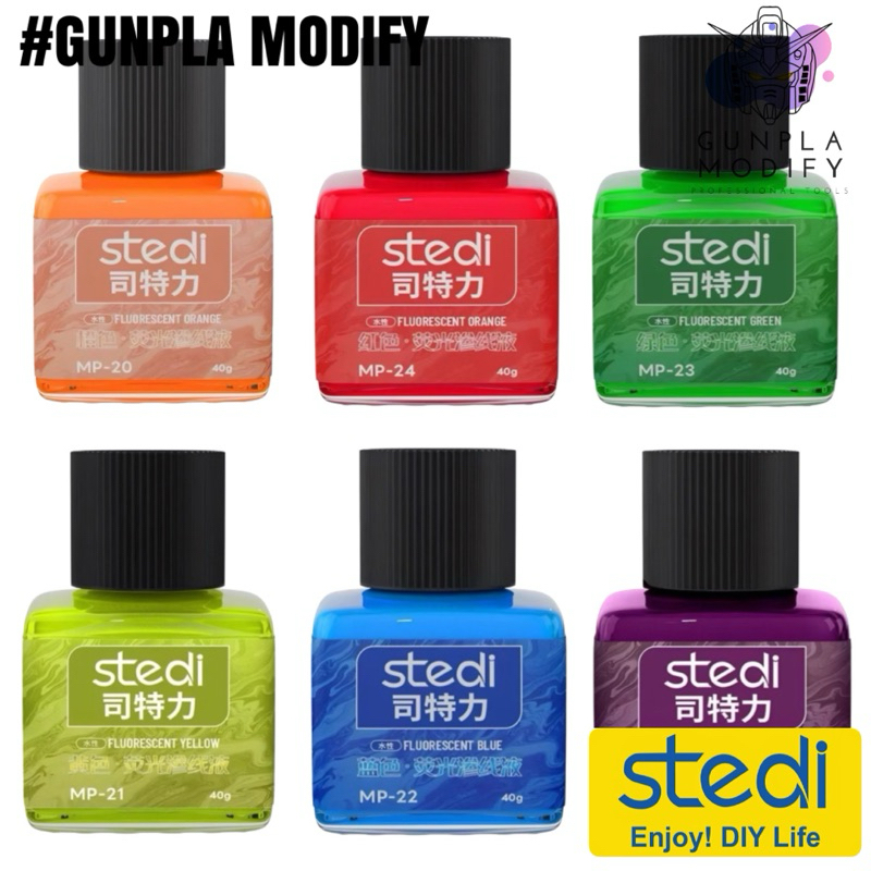 STEDI Fluorescent Panel Line Accent Color น้ำยาสีสะท้อนแสงสูตรน้ำ ขนาด 40ml