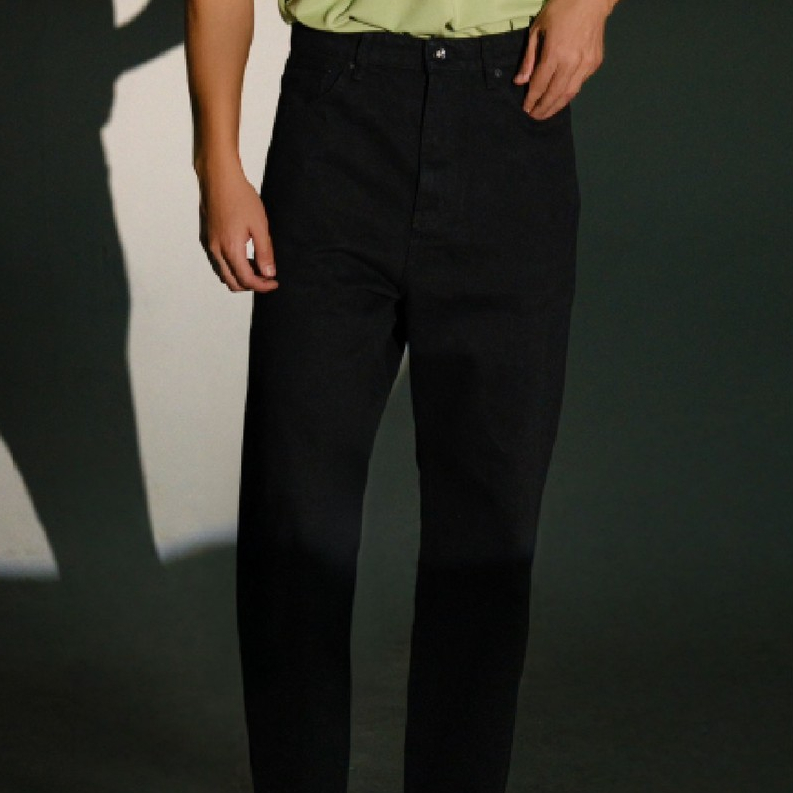 era-won กางเกงยีนส์ Baggy denim ERW collection สี ยีนส์ดำ - Black dog