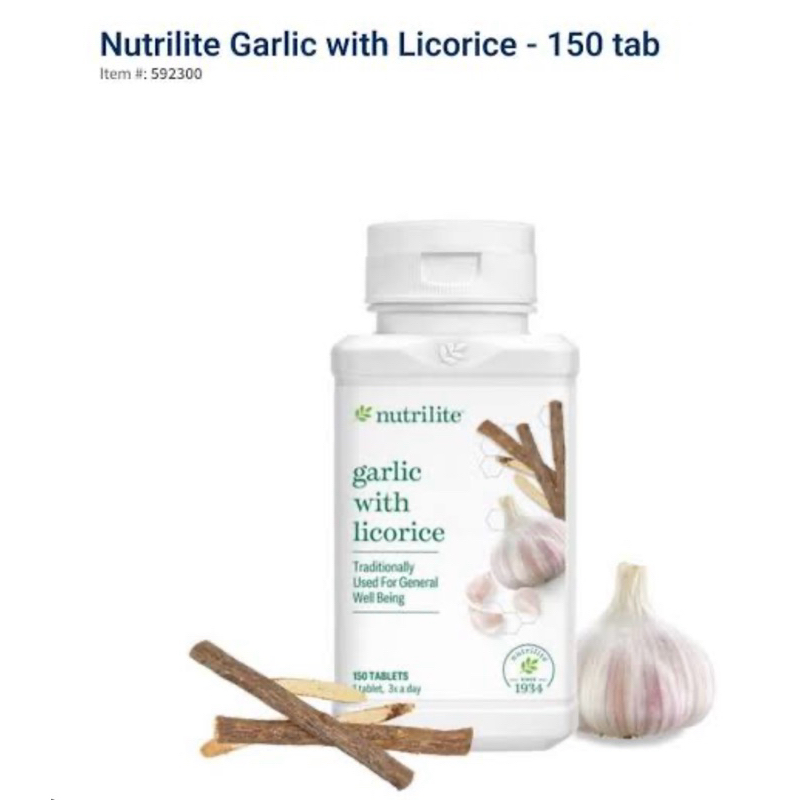 กระเทียม​อัด​เม็ด Amway NUTRILITE Garlic with Licorice (150 tab)