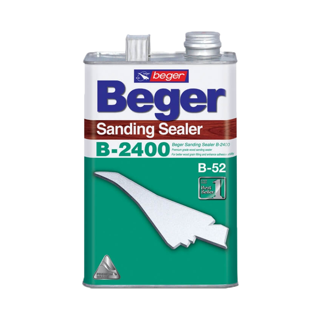 Beger B-2400 รองพื้นไม้ อุดร่องเสี้ยน (1/4แกลลอน) น้ำยารองพื้นไม้อุดร่องเสี้ยน เสริมการยึดเกาะ ไม่บัดบังลายไม้
