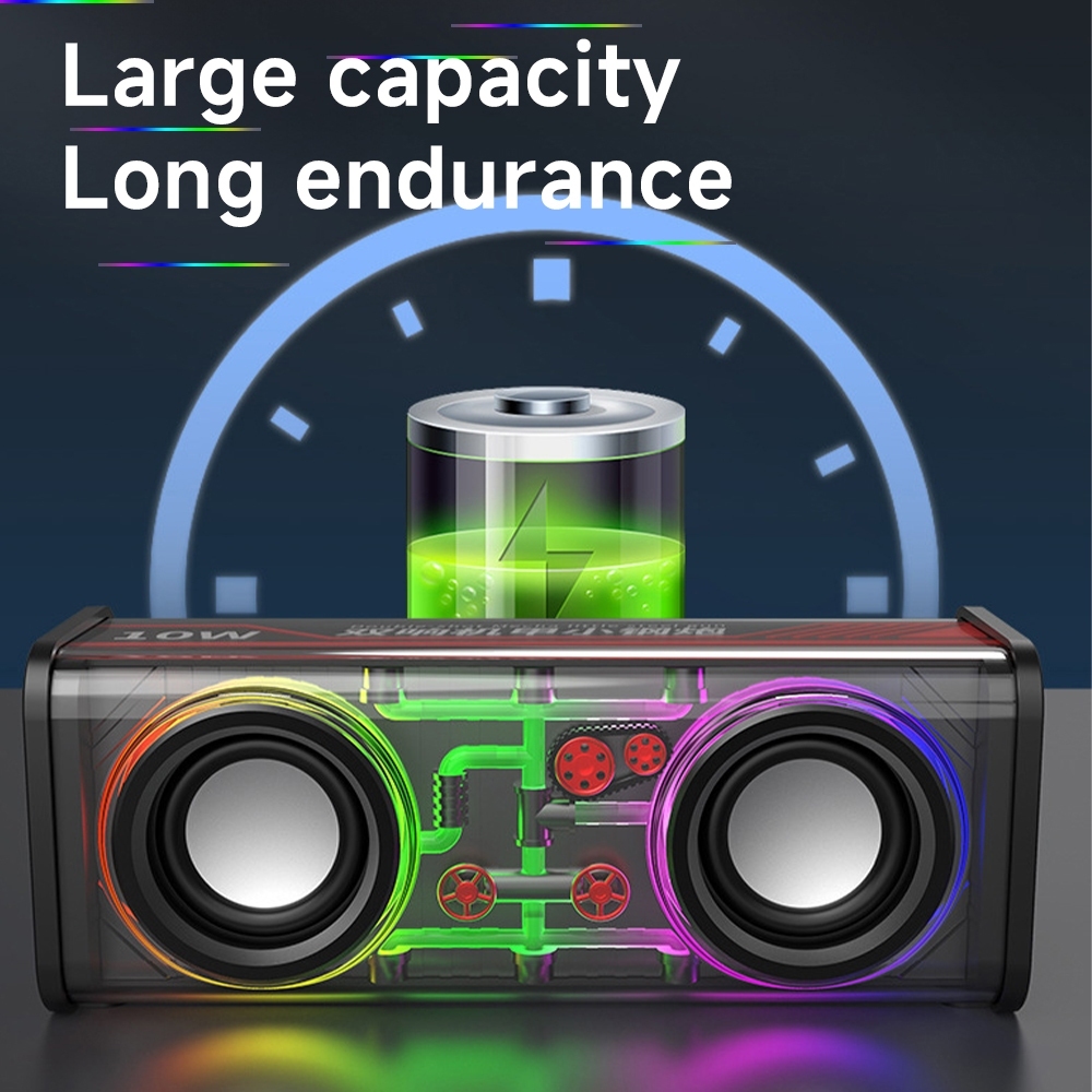 V8 ลำโพงบลูทูธ ลำโพงไร้สาย คุณภาพเสียงสูง ลำโพง แสงแห่งการหายใจ เสียงสเตอริโอ 3มิติ Black/White ระดับ ใช้ง่าย ส่งเร็วส่ง