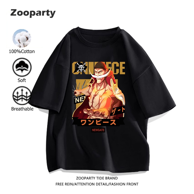 เสื้อยืด วันพีซ One Piece NewGate เสื้อยืดวันพีซผู้ชายสตรีทเวียร์ 100% cotton oversize สบายและนุ่ม(ส่งเร็ว จัดส่งจากไทย)