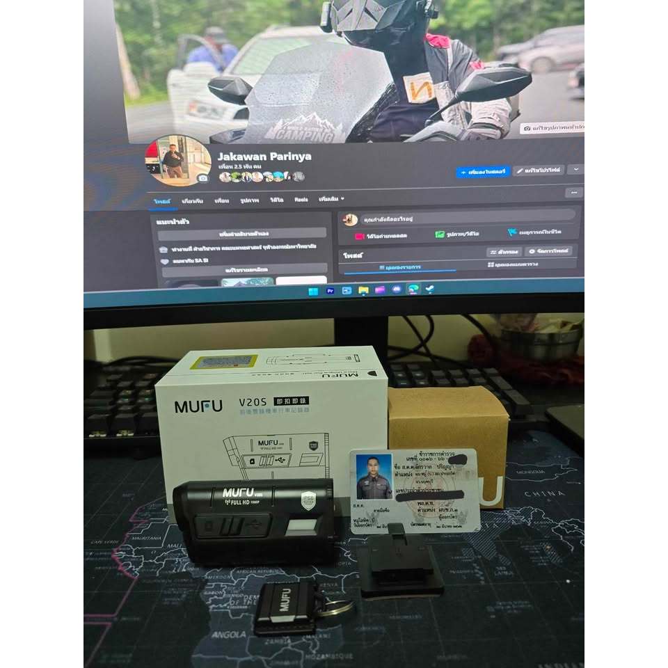 MUFU V20S กล้องติดหมวกกันน็อค 1080P FullHD