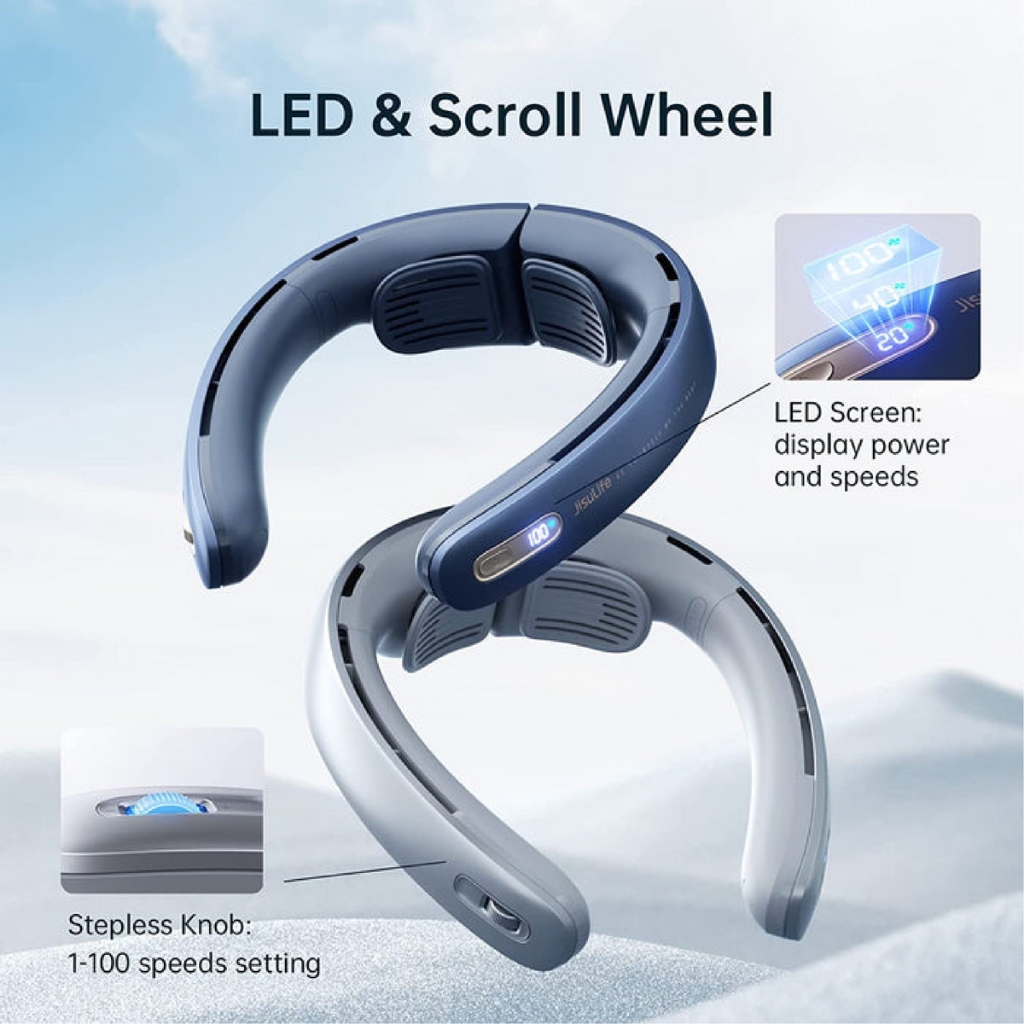 Jisulife Pro1 Bladeless Neck Fan Grey พัดลมไร้สายแบบคล้องคอ - รูปที่ 4