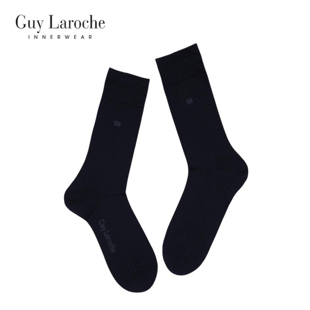 Guy Laroche ถุงเท้า BUSINESS ข้อยาวสีดำ นุ่ม ใส่สบาย ระบายอากาศได้ดี  แพ็ค 2 คู่ (JSB1996R5BLP2)