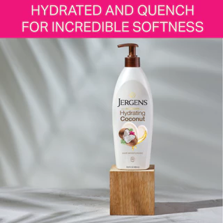 เจอร์เกนส์ ออยล์-อินฟิวส์ ไฮเดรติ้ง โคโคนัท 496 มล. JERGENS OIL-INFUSED HYDRATING COCONUT 24-HOUR MOISTURIZER 496 ML