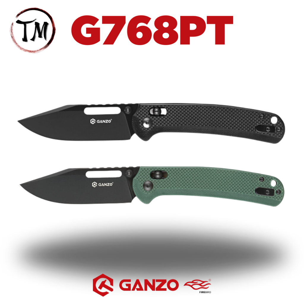 มีดพับมีดGanzo รุ่นG768PT ด้ามจับมี2สี ใบมีดD2รักษาคมดี ใช้งานได้อเนกประสงค์