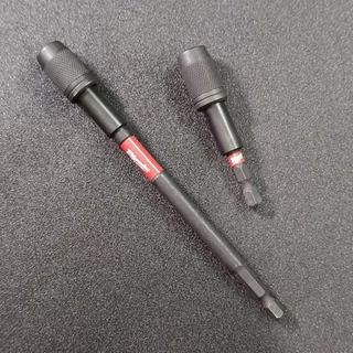 Milwaukee ก้านต่อดอกไขควง แกนต่อดอกไขควง รุ่นสวมเร็ว มีแม่เหล็ก ข้อต่อเสริมดอกไขควง Shockwave Magnetic Bit Holder